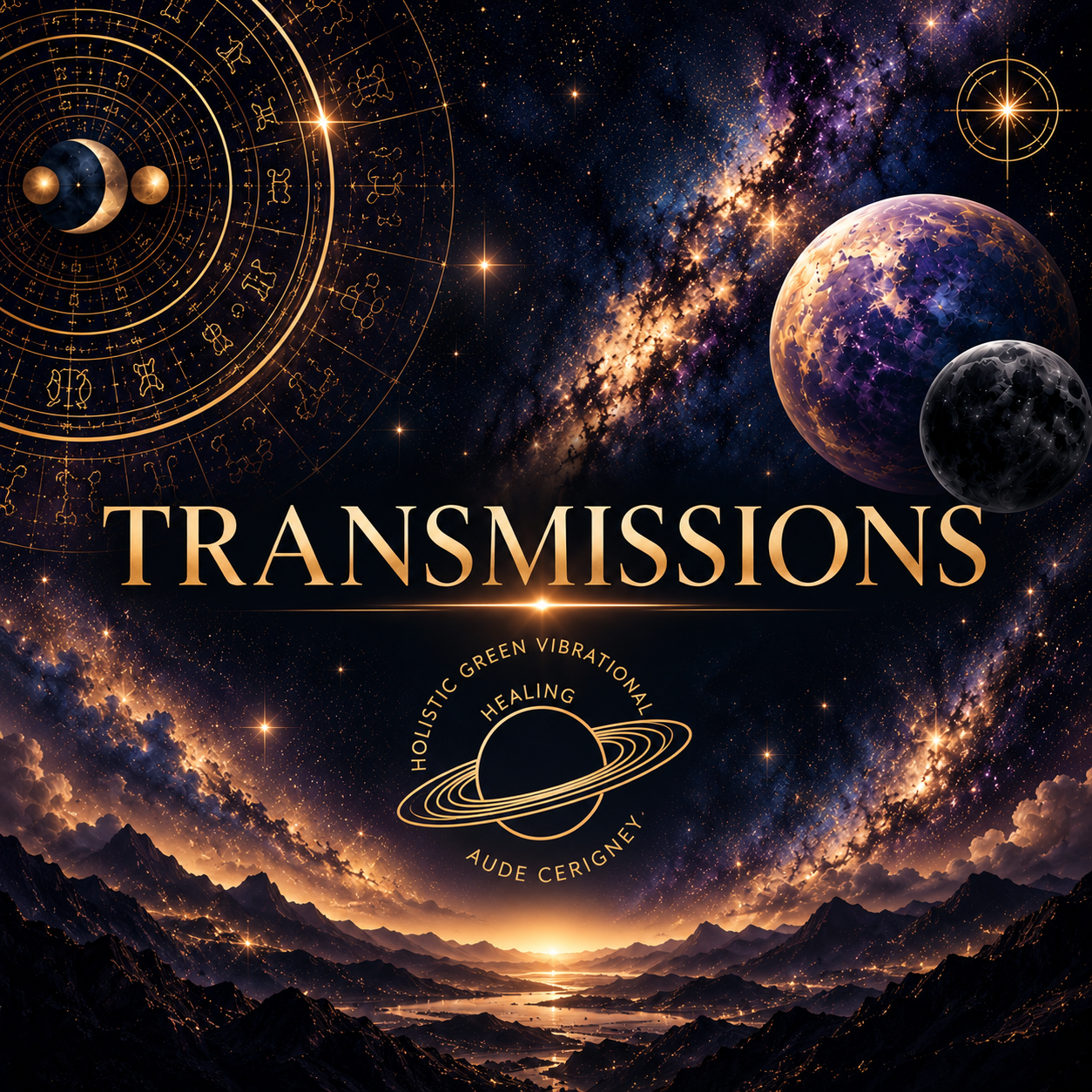 Visuel Transmissions - Holistic Green Vibrational Healing : Astrologie, Astro-Énergétique, Énergétiques, Rituels - Cycles astrologiques, transformations et transmissions énergétiques © Holistic Green Vibrational Healing 2026