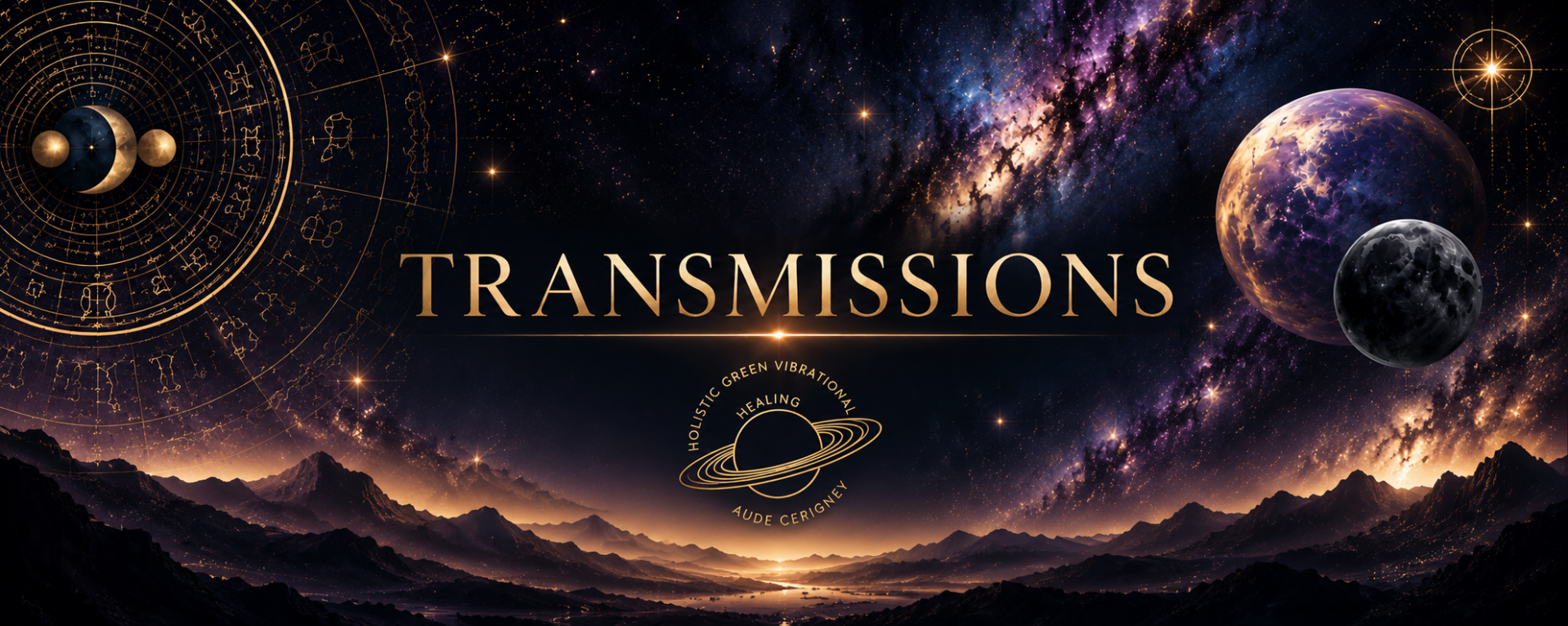 Visuel Transmissions - Holistic Green Vibrational Healing : Astrologie, Astro-Énergétique, Énergétiques, Rituels - Cycles astrologiques, transformations et transmissions énergétiques © Holistic Green Vibrational Healing 2026