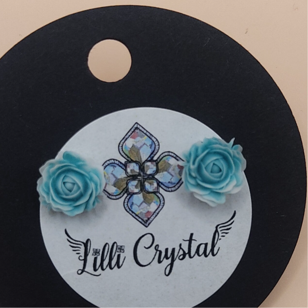 Niebieskie Różyczki sztyfty stal