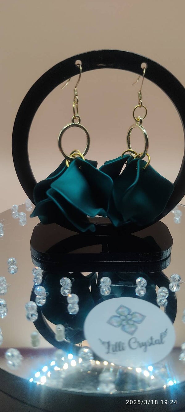 Modne listki ciemna zieleń