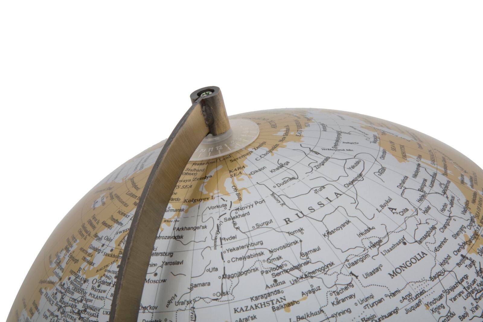 Mappamondo Illuminato EMFORM Terra Light – Diametro 25 Cm – Design Moderno E Led Integrato – Versione Aurum