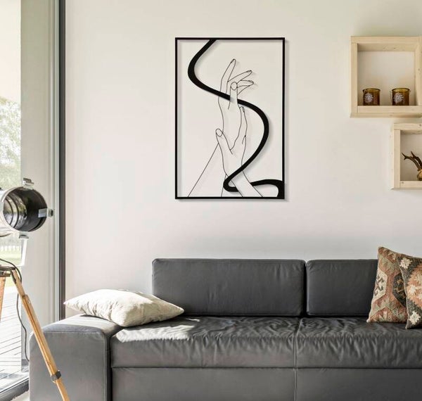 Pannello decorativo in ferro HANDS 60x90 cm