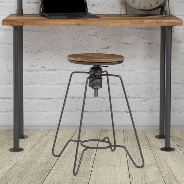 Sgabello allungabile HEINTRECK stile industrial