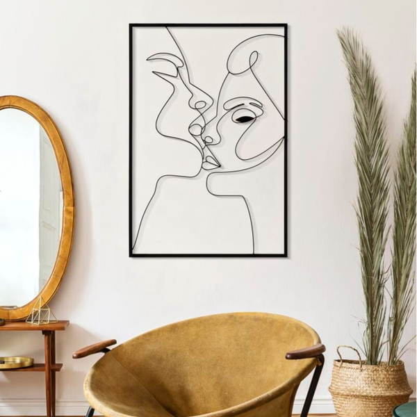 Pannello decorativo in ferro KISS 60x90 cm