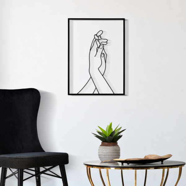 Pannello decorativo da muro INTRECCIO in ferro nero