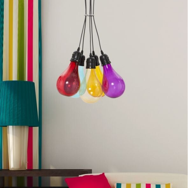 Lampadario RAINBOW a 5 luci Ø 40X135 cm