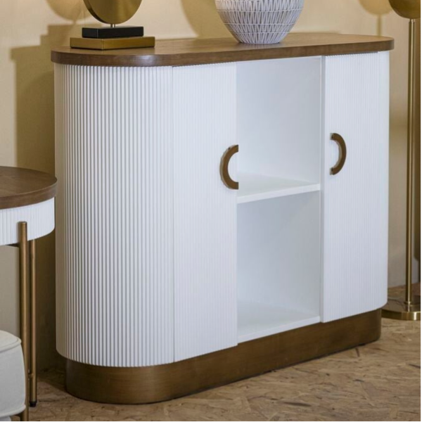 Mobile ovale con 2 vani a giorno e 2 ante