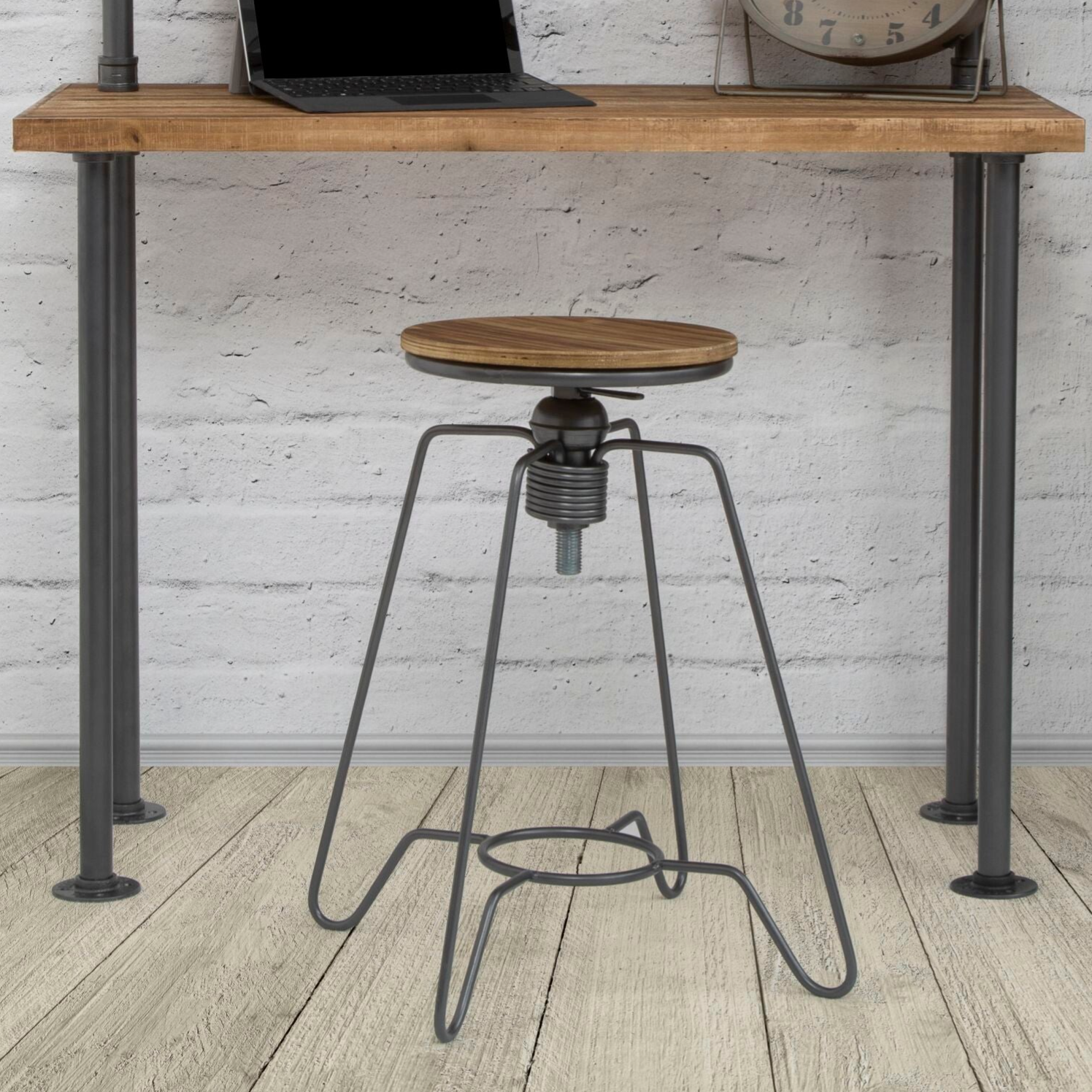 Sgabello allungabile HEINTRECK stile industrial