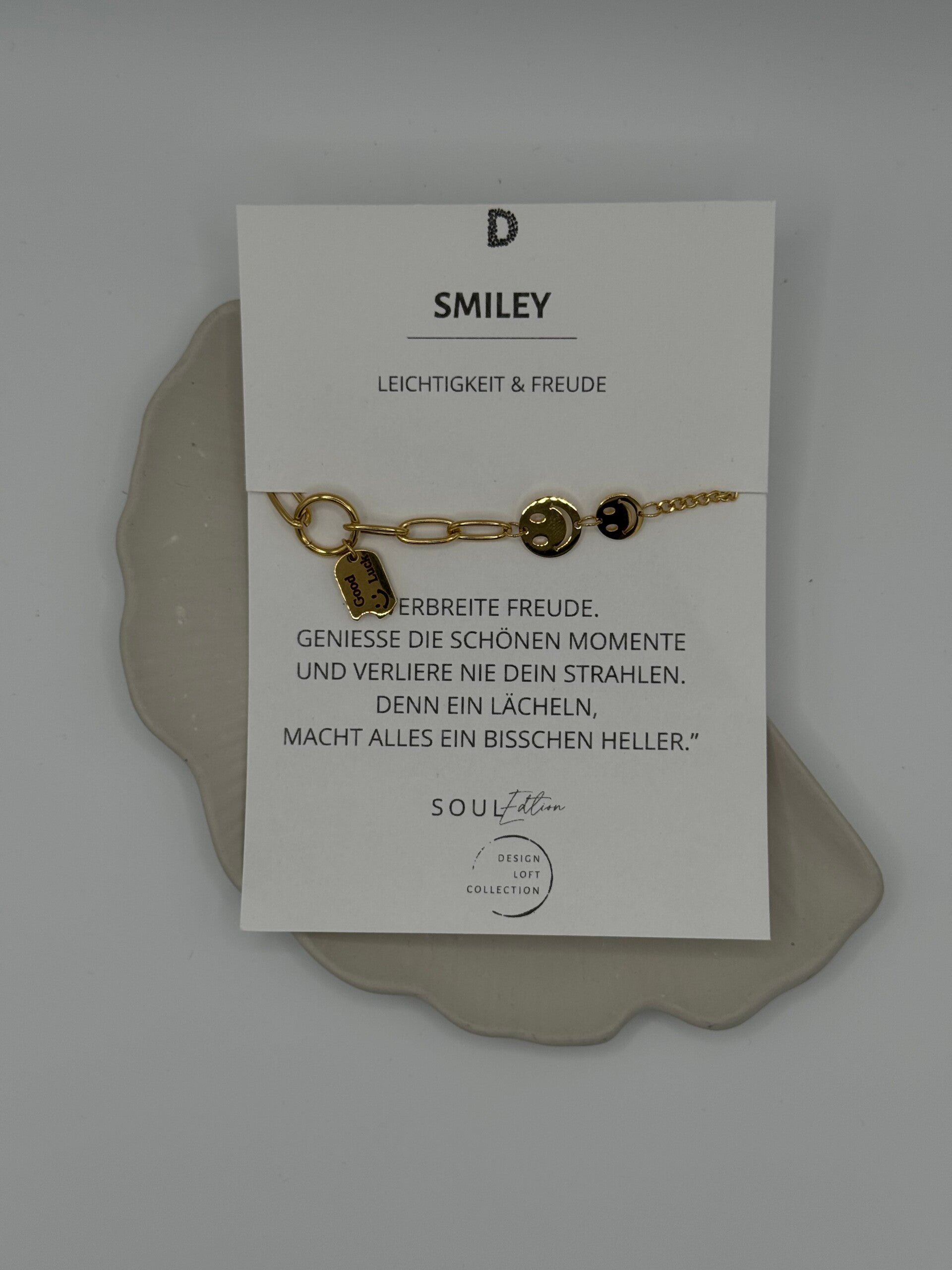 Armband  GOOD LUCK Smiley