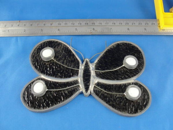 Butterfly, Dark Amber Stained Leaded Glass