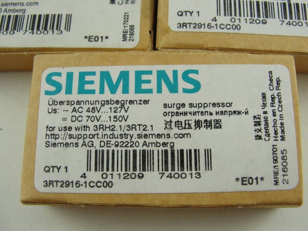 Lot of 7 Siemens Surge Suppressors 3RT2916-1CC00