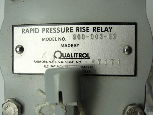Qualitrol 900-003-62 Rapid Pressure Rise Relay