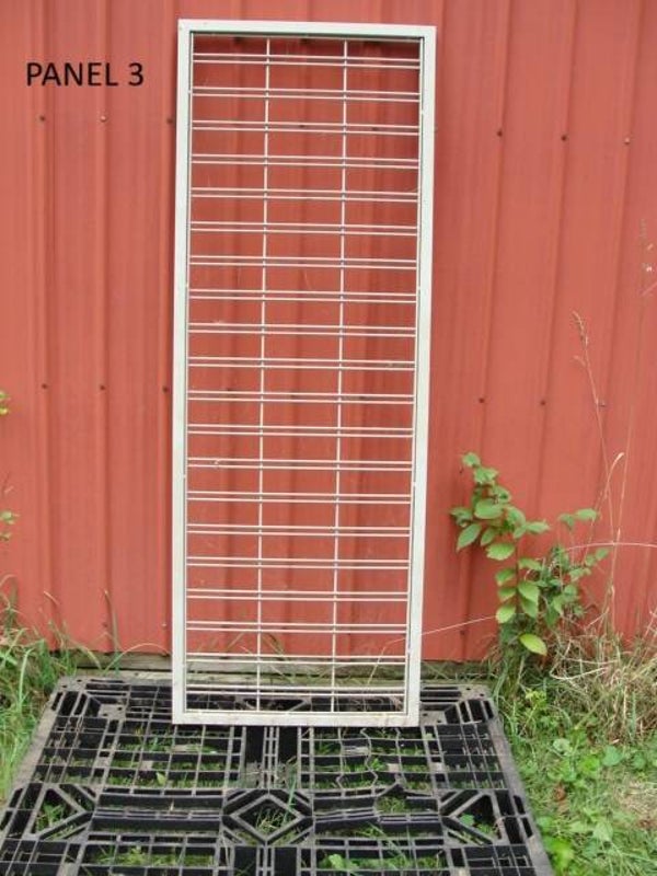 Panel 3 Size 22 ¾” x 63 ½”, has 1” square tubing around perimeter