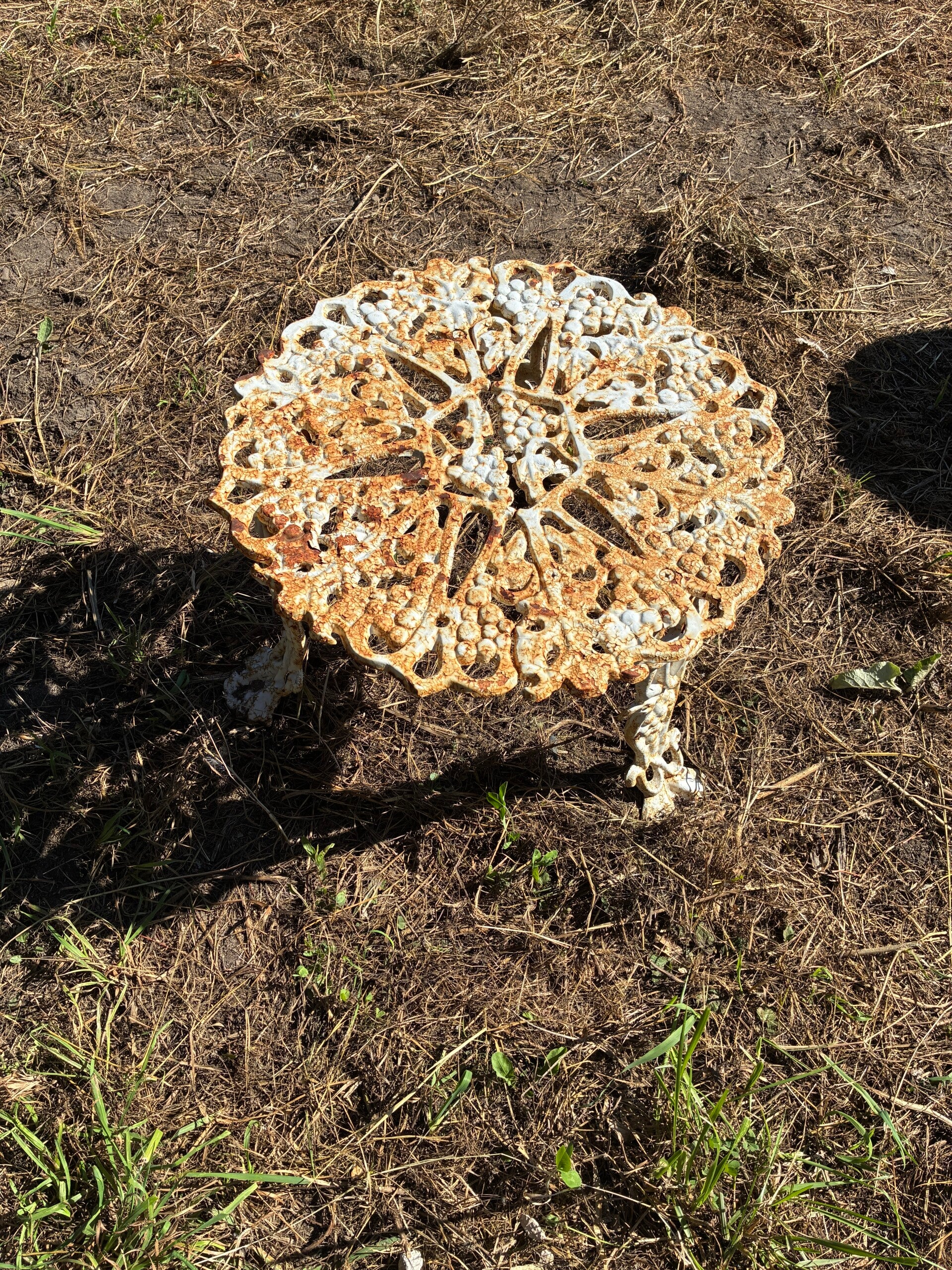 Cast Iron Patio Table, 20” diameter x 14” Height