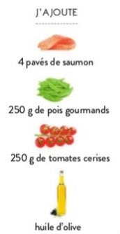 Ingrédients papillote saumon