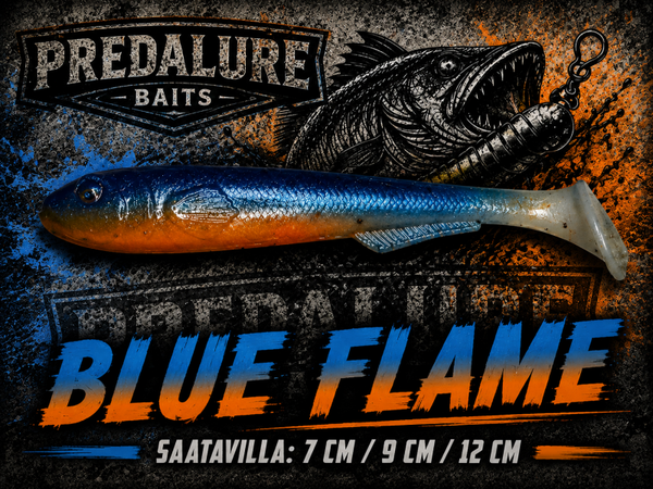 Predalure Baits Paddle Tail Blue Flame 6kpl