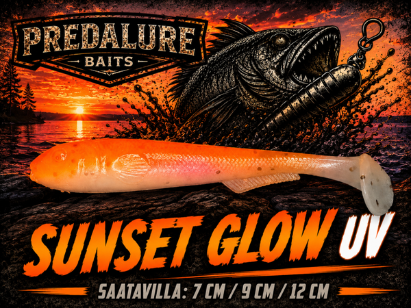 Predalure Baits Paddle Tail Sunset Glow 6kpl