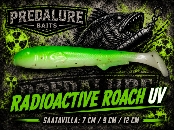 Predalure Baits Paddle Tail Radioactive Roach UV 6kpl