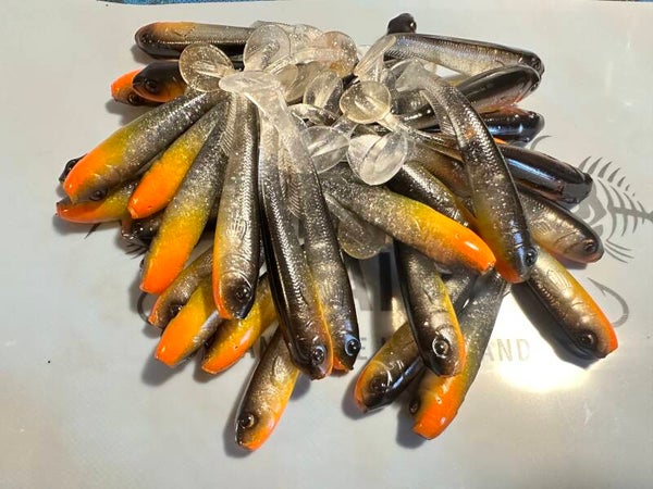 Predalure Baits - Paddle tail – Burnt Shiner Tuplasetti (Extra Soft)