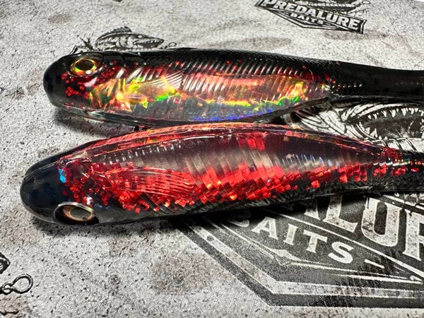 Predalure Holo shad  Red 12.7cm