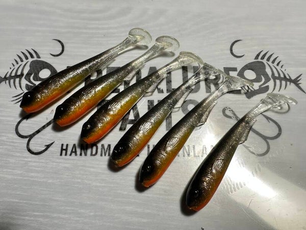 Predalure Baits - Paddle tail – Burnt Shiner 7 cm (Extra Soft)
