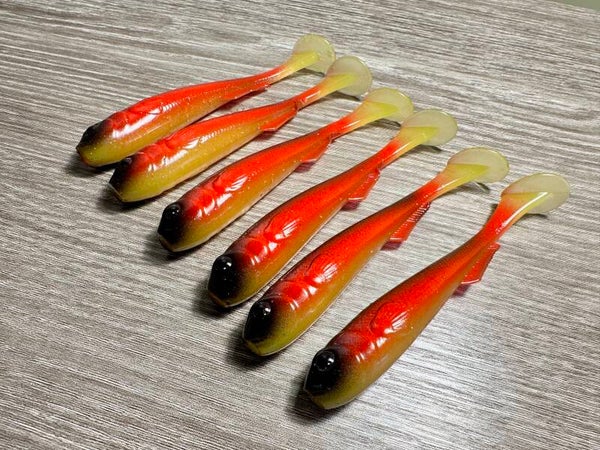Testi värisuora – 12 kpl (9 cm jigejä, 6 eri väriä)