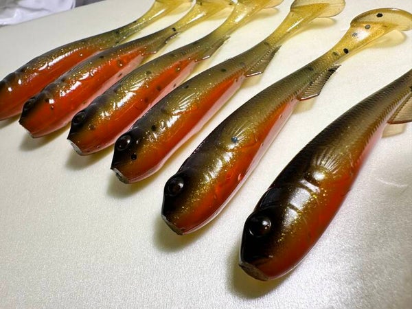 Predalure Baits - Paddle tail – Amber Flash  9 cm (Extra Soft)
