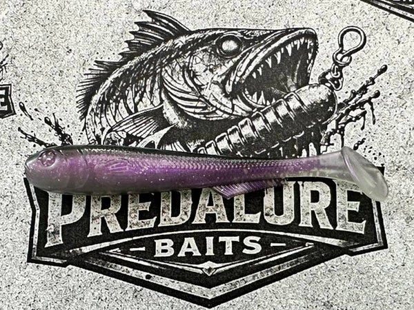 Predalure Baits - Paddle tail  9cm – Midnight Violet 6kpl