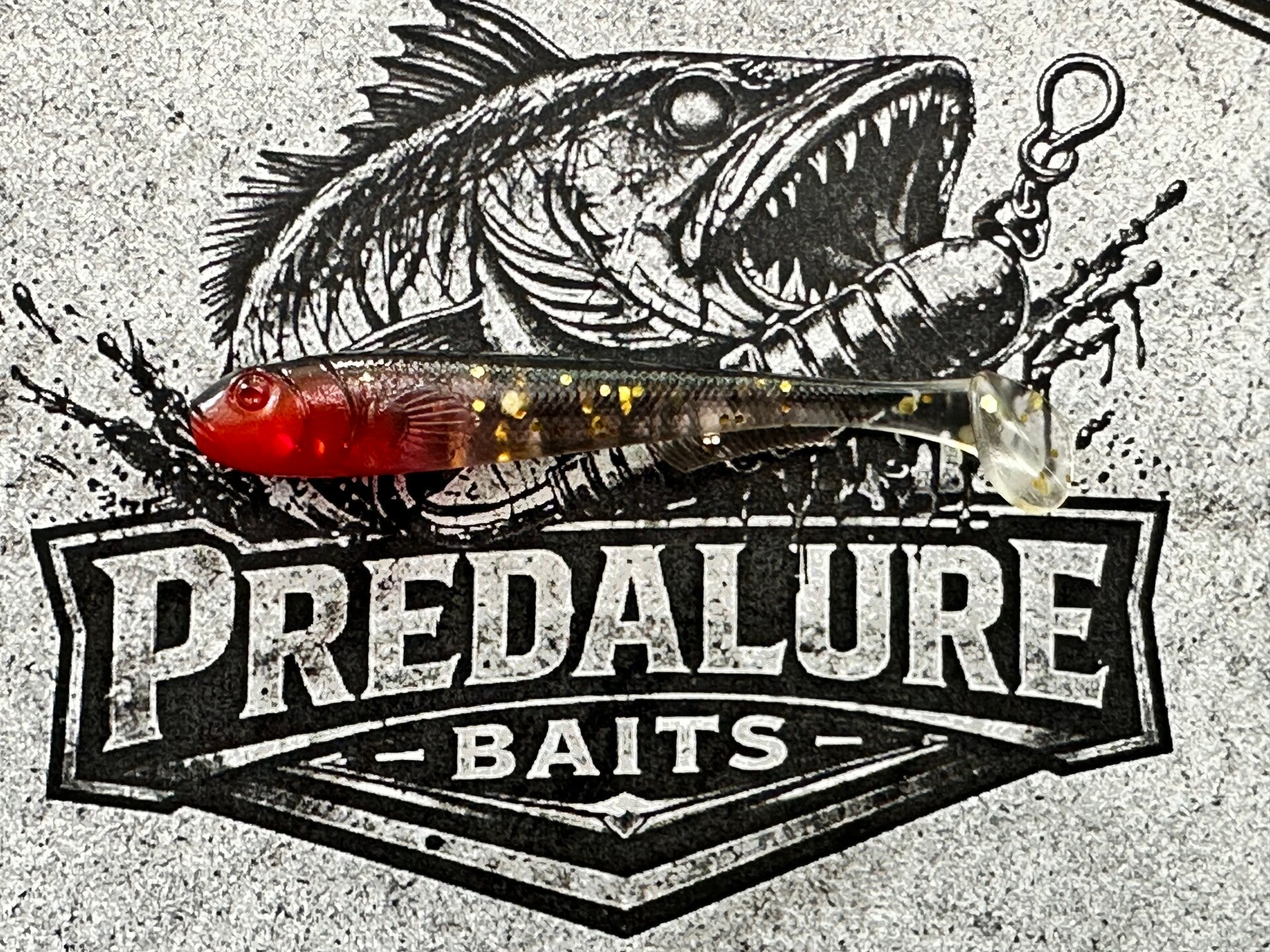 Predalure Baits - Paddle tail 7cm – Redhead Gold Dust 6kpl