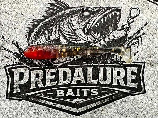 Predalure Baits - Paddle tail 7cm – Redhead Gold Dust 6kpl