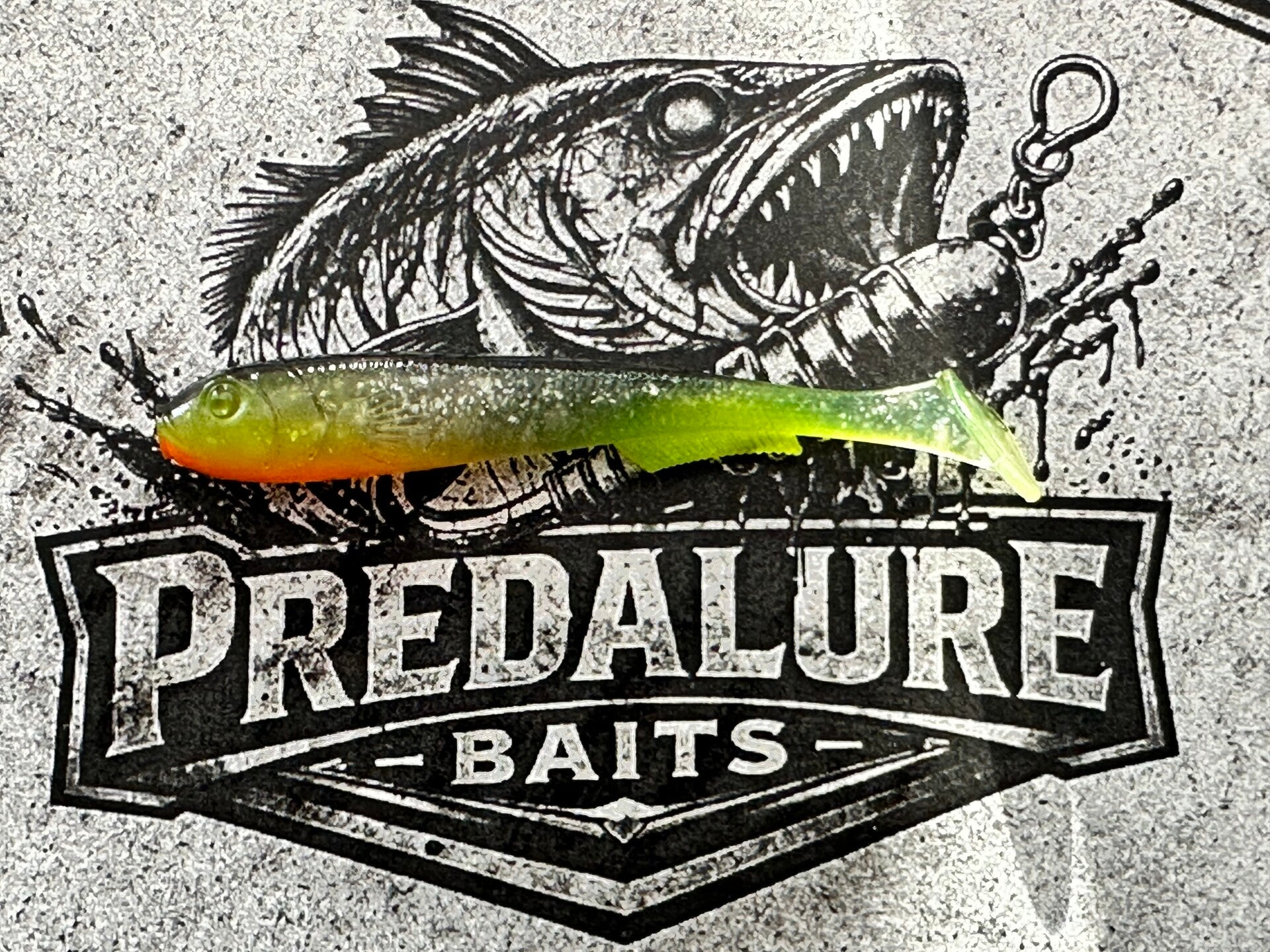 Predalure Baits - Paddle tail  7cm – Burnt Shiner UV Keltainen 6kpl