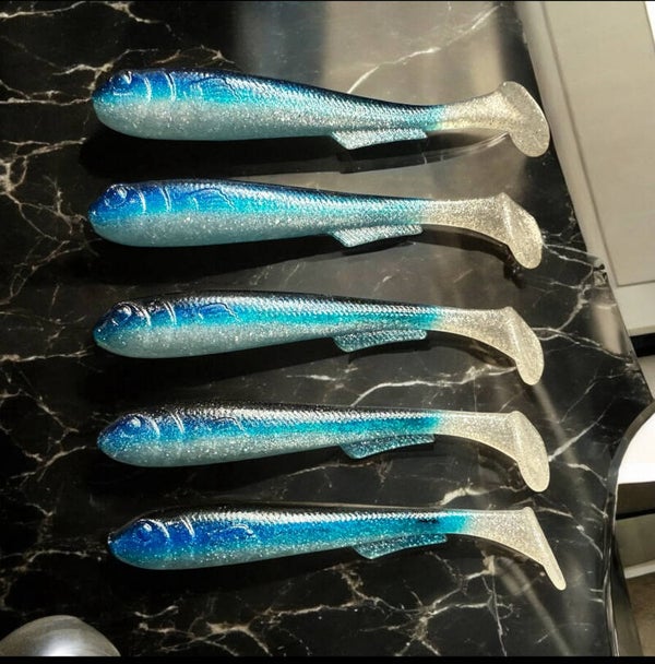 Predalure Baits - Paddle tail – Sinimuikku Tuplasetti (Extra Soft)