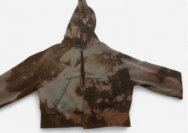 Cropped zip up hoodie