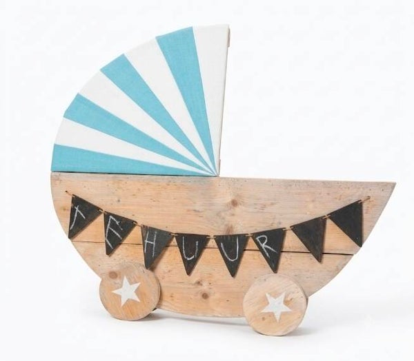 Geboorte bord kinderwagen