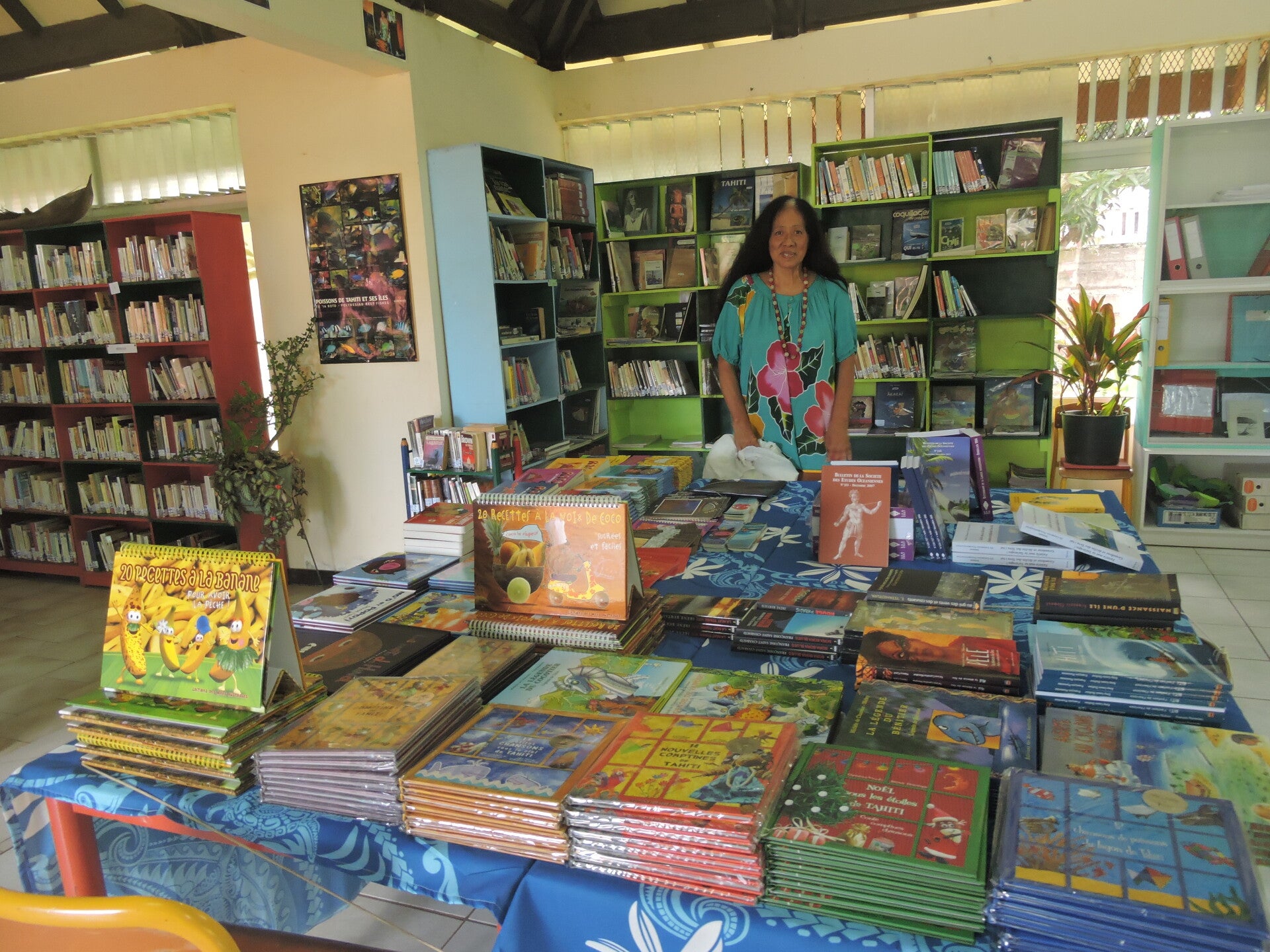 Notre stand au salon du livre de Huahine