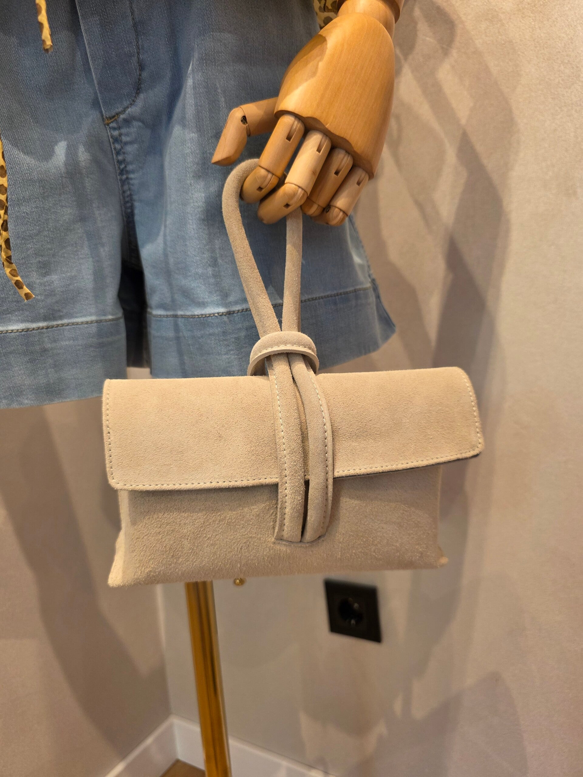 Tasche aus Wildleder – 2-in-1 (Crossbody & Clutch)