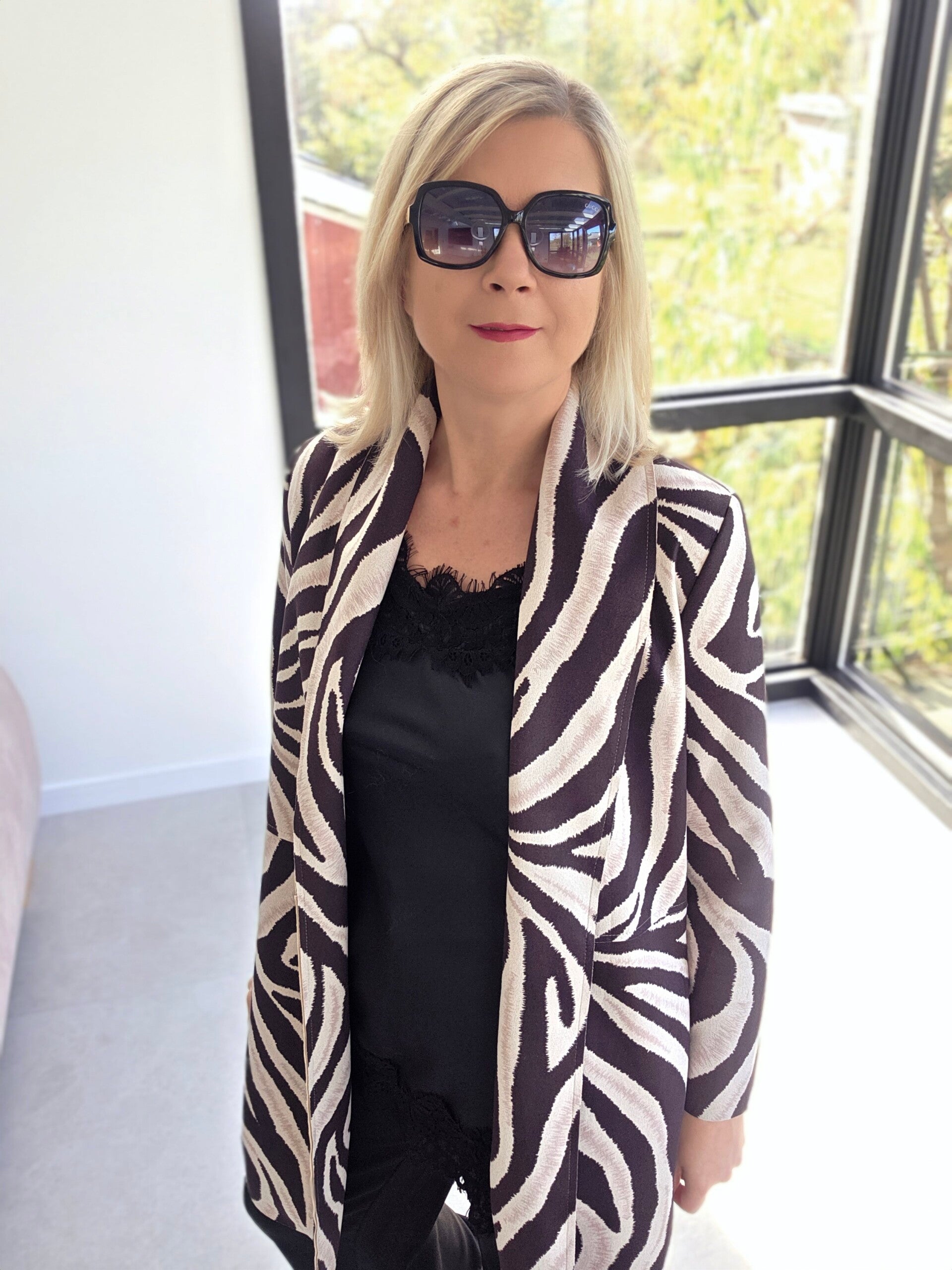 Blazer im Zebra-Print