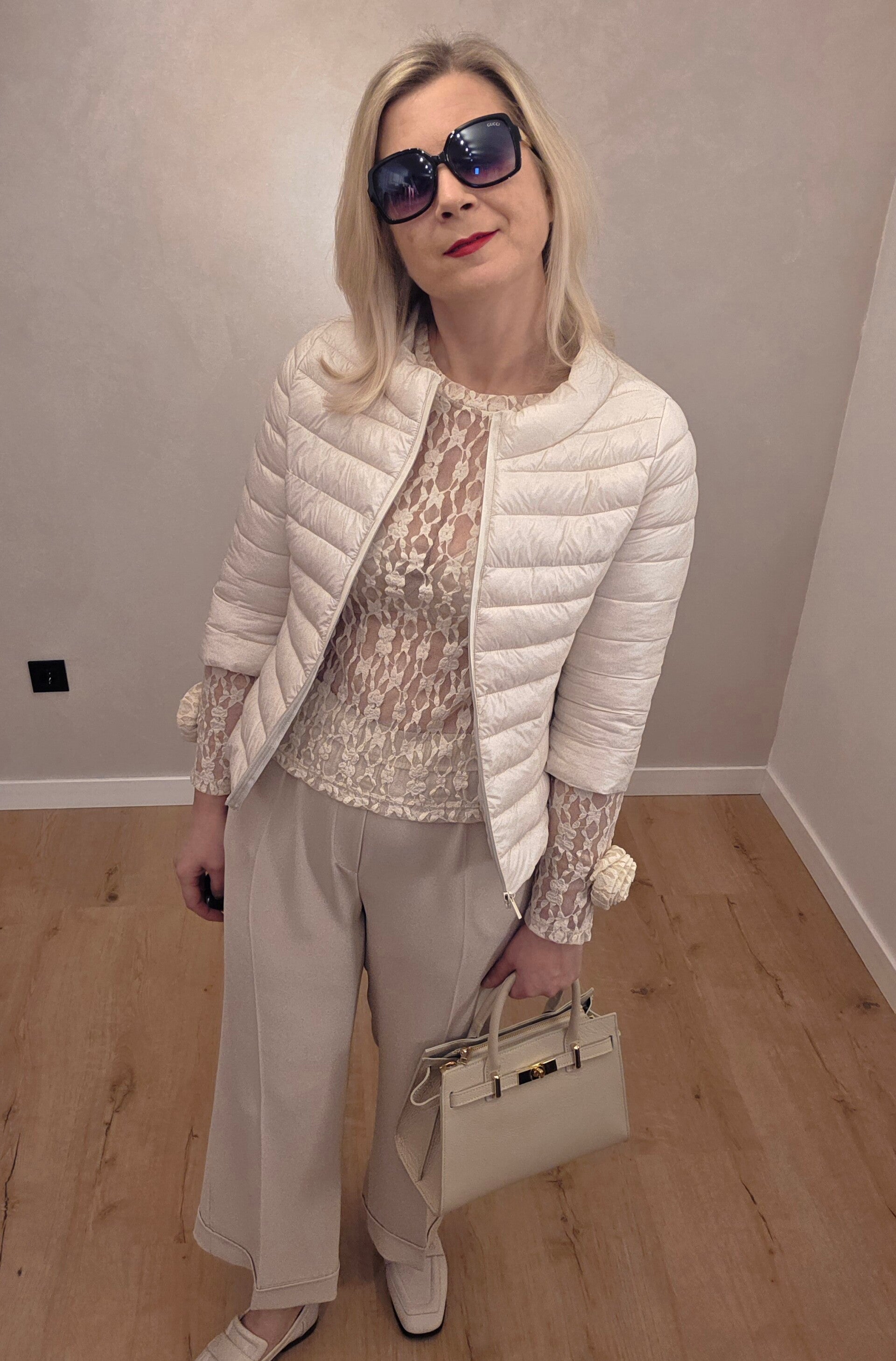 Leichte Steppjacke mit 3/4-Ärmeln