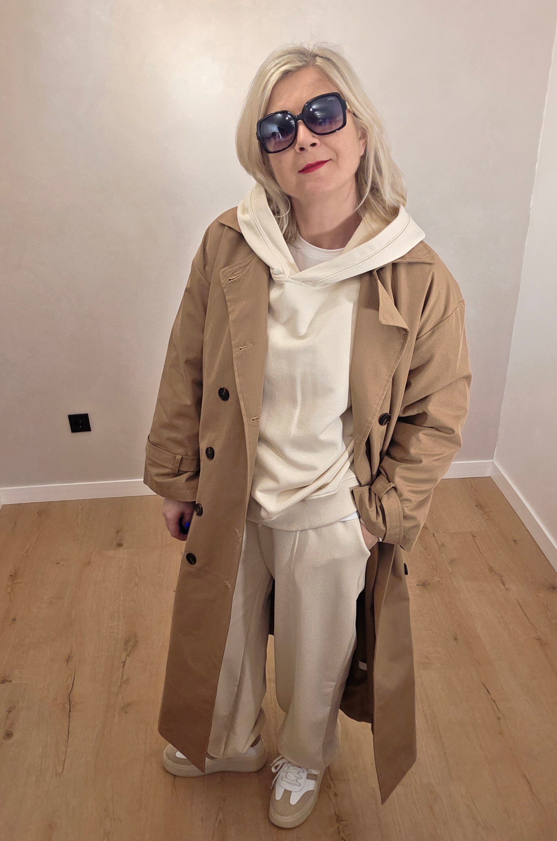 Klassischer Trenchcoat – extra lang