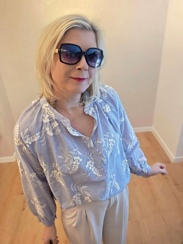 Bluse mit Stickerei – Einheitsgröße