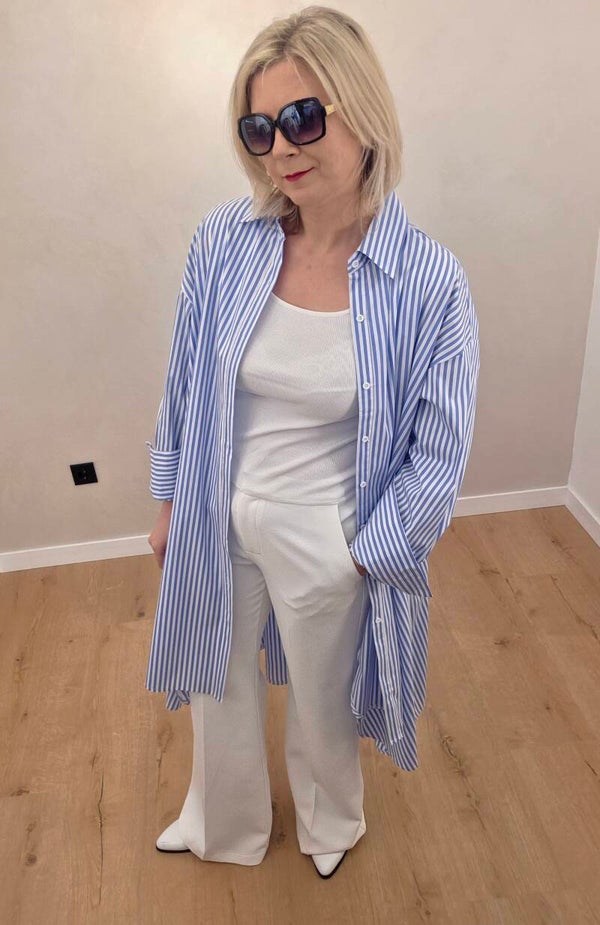 Oversize Hemdbluse / Hemdkleid – 3 Farben