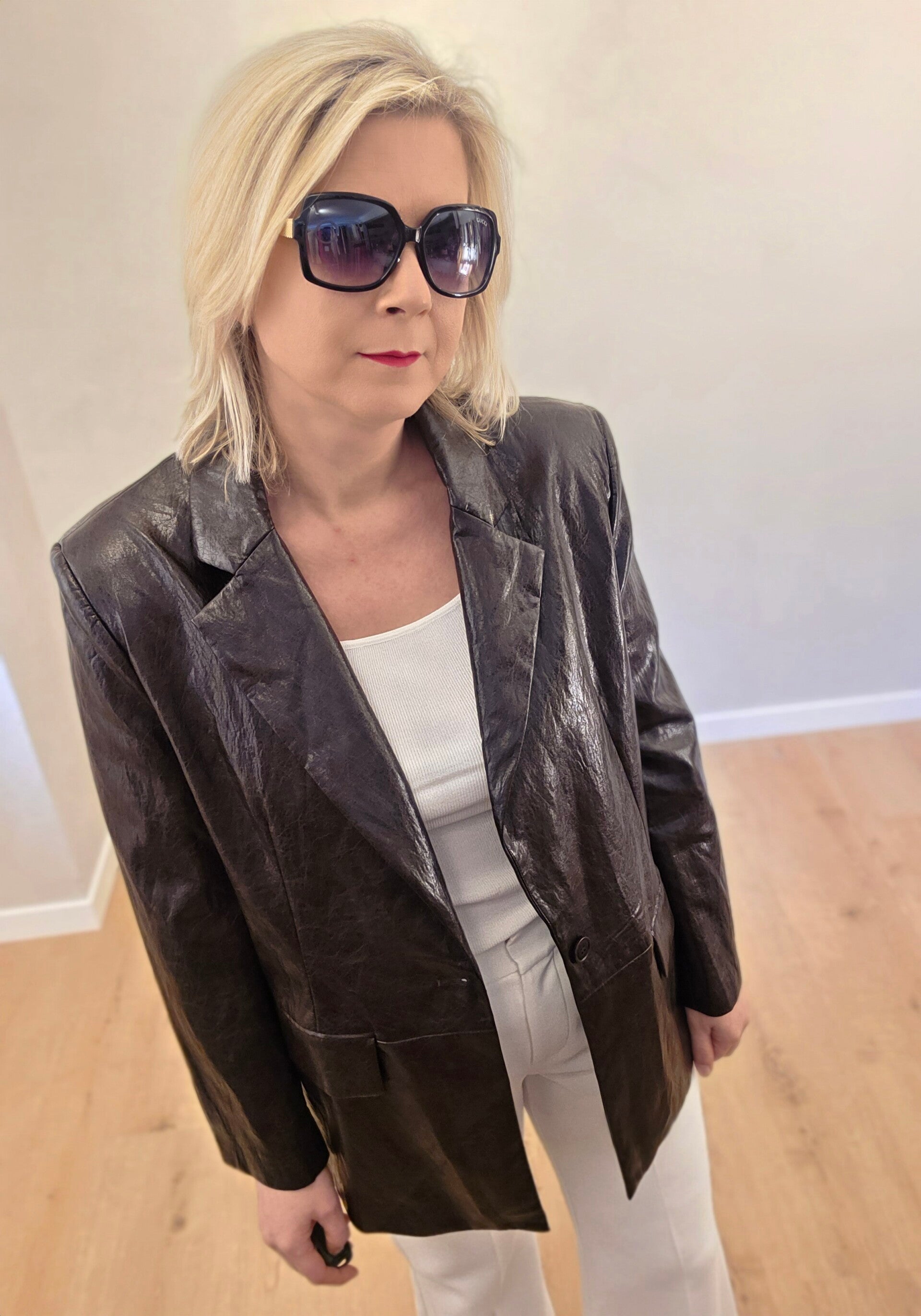 Blazer aus Kunstleder