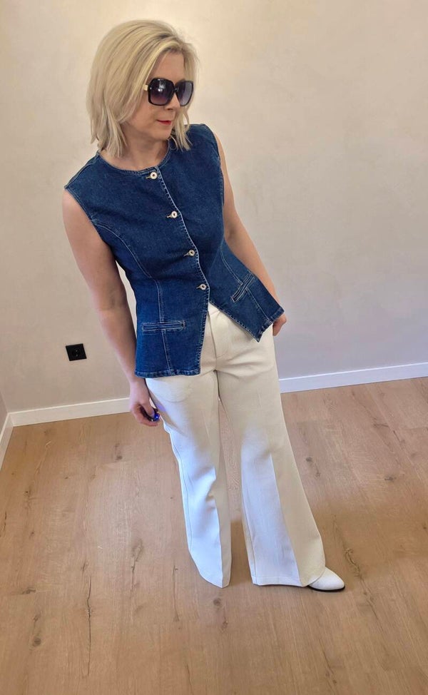Jeansweste – modern & feminin