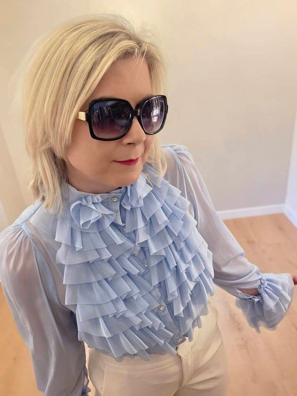 Elegante Bluse mit Rüschen – 2 Farben