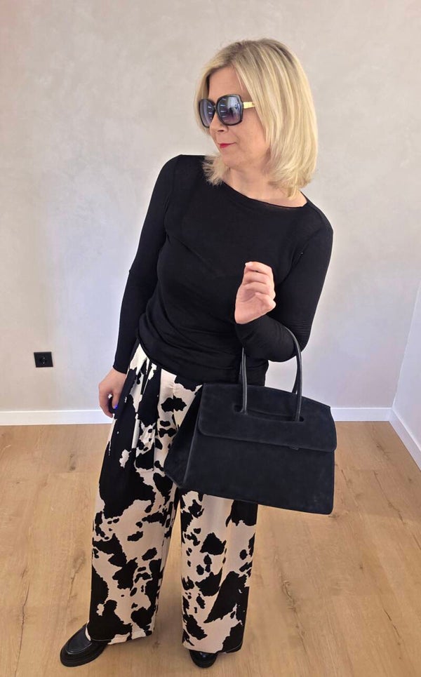 Wide-Leg Hose mit Print – super bequem & stylisch