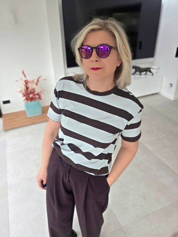 Streifen-Shirt aus Baumwolle - 3 Farben