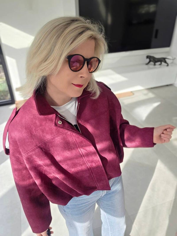 Oversized Jacke in Velours-Optik – Stilvoll & Modern