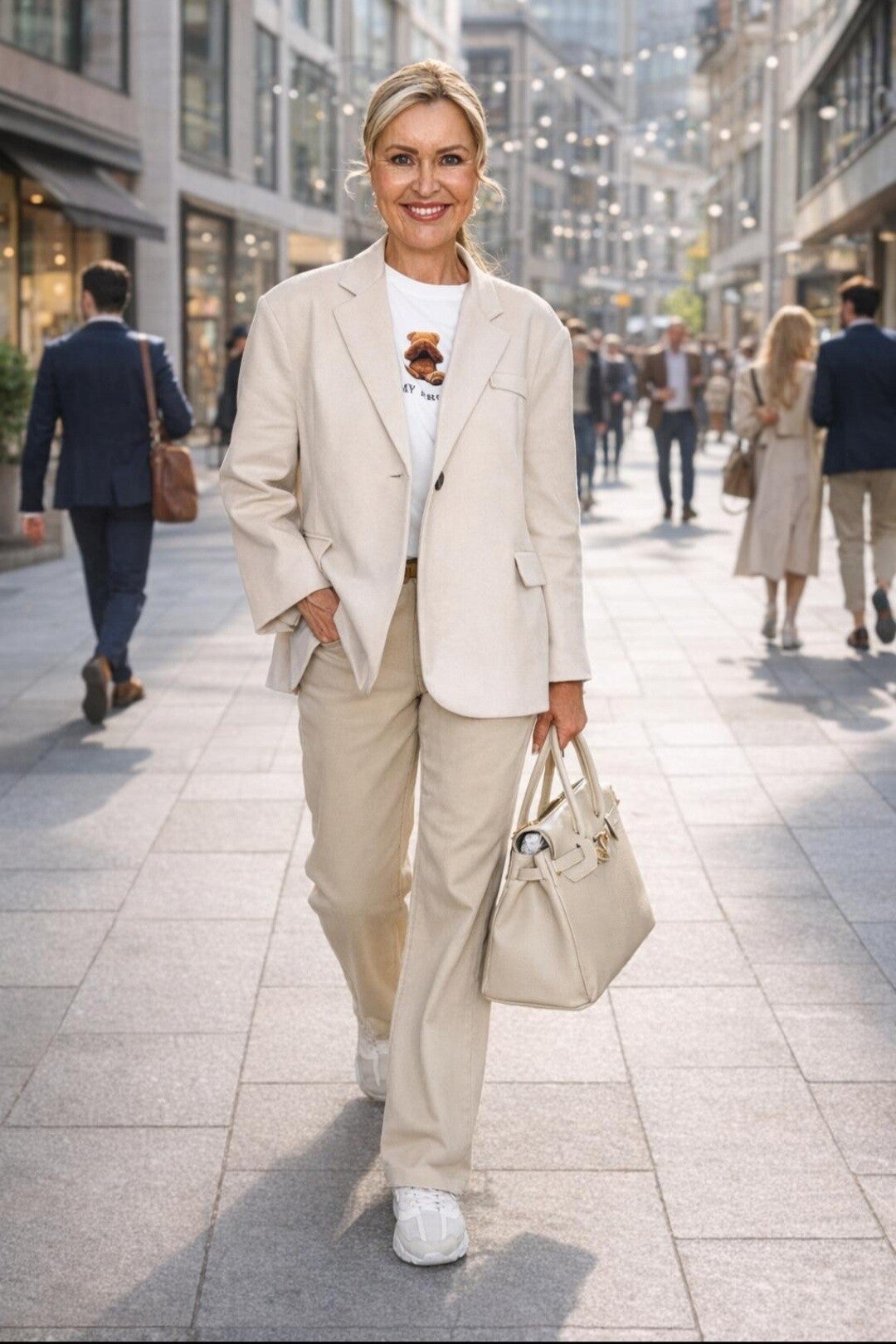 Damen Blazer in Samt-Optik – Oversize Fit