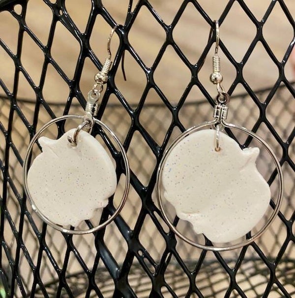 White Pumpkin Earrings