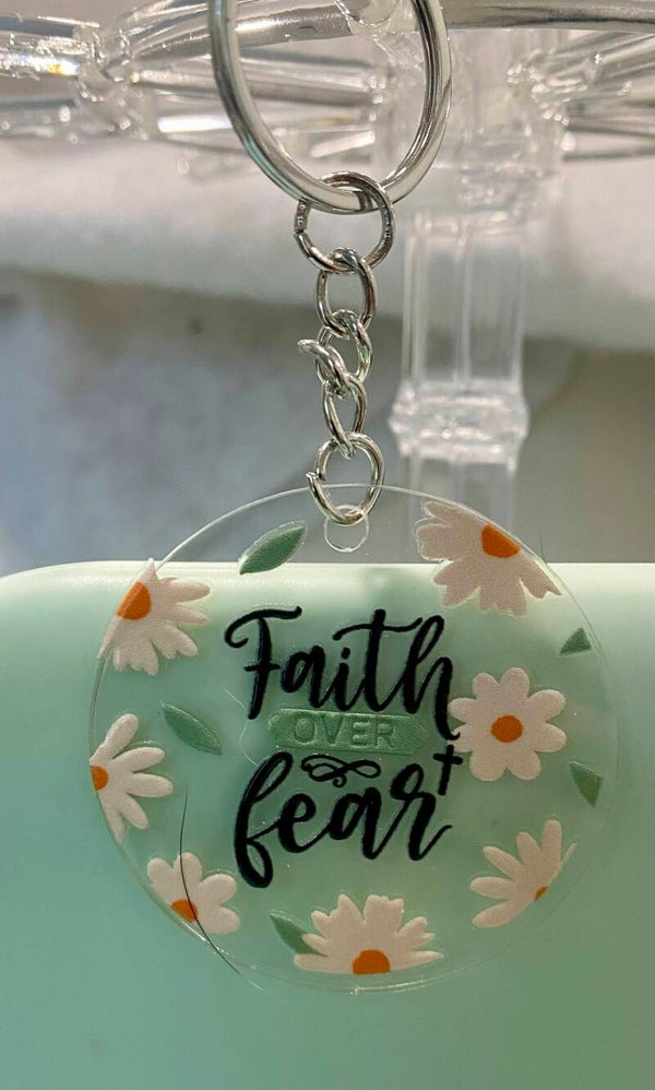 Faith over Fear Keychain